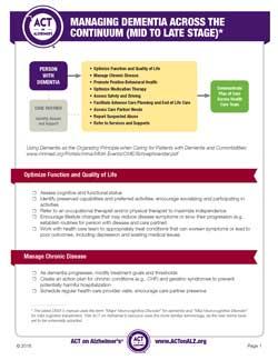 Managing Dementia Across the Continuum
